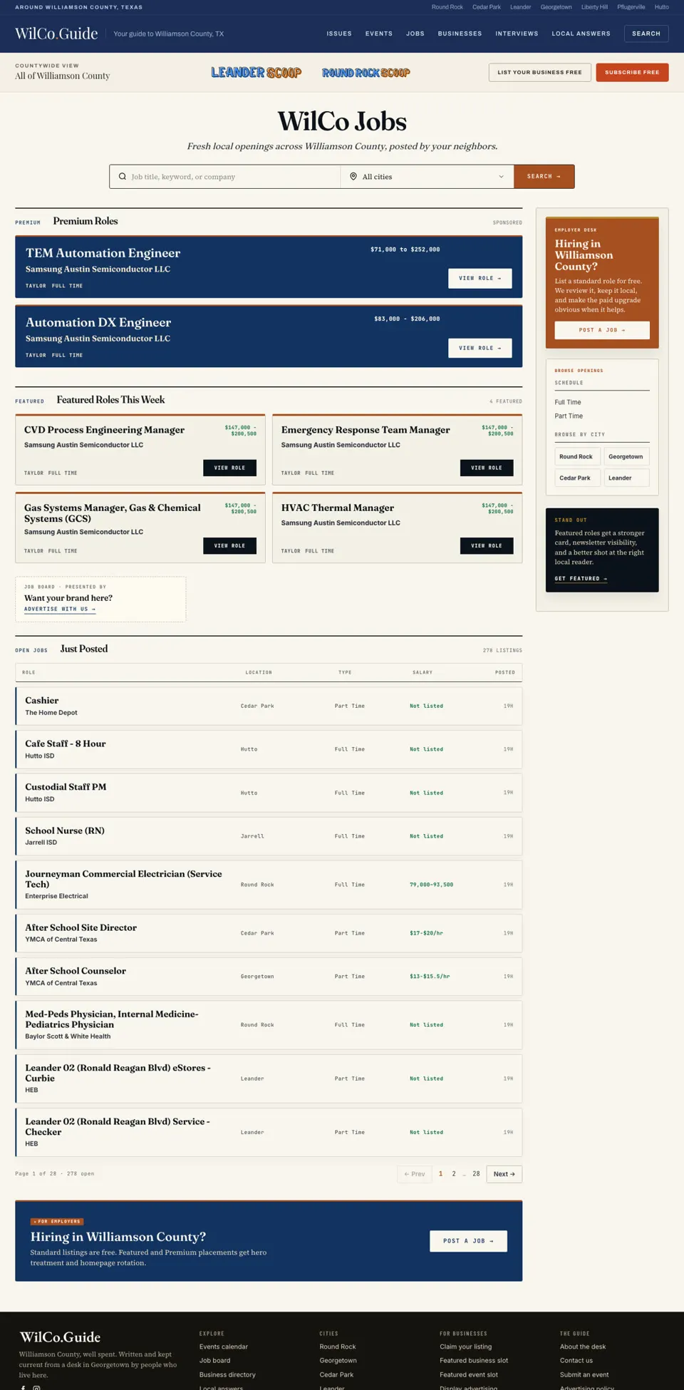 The larkfeed job board with premium roles